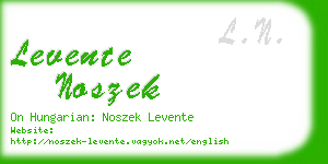 levente noszek business card